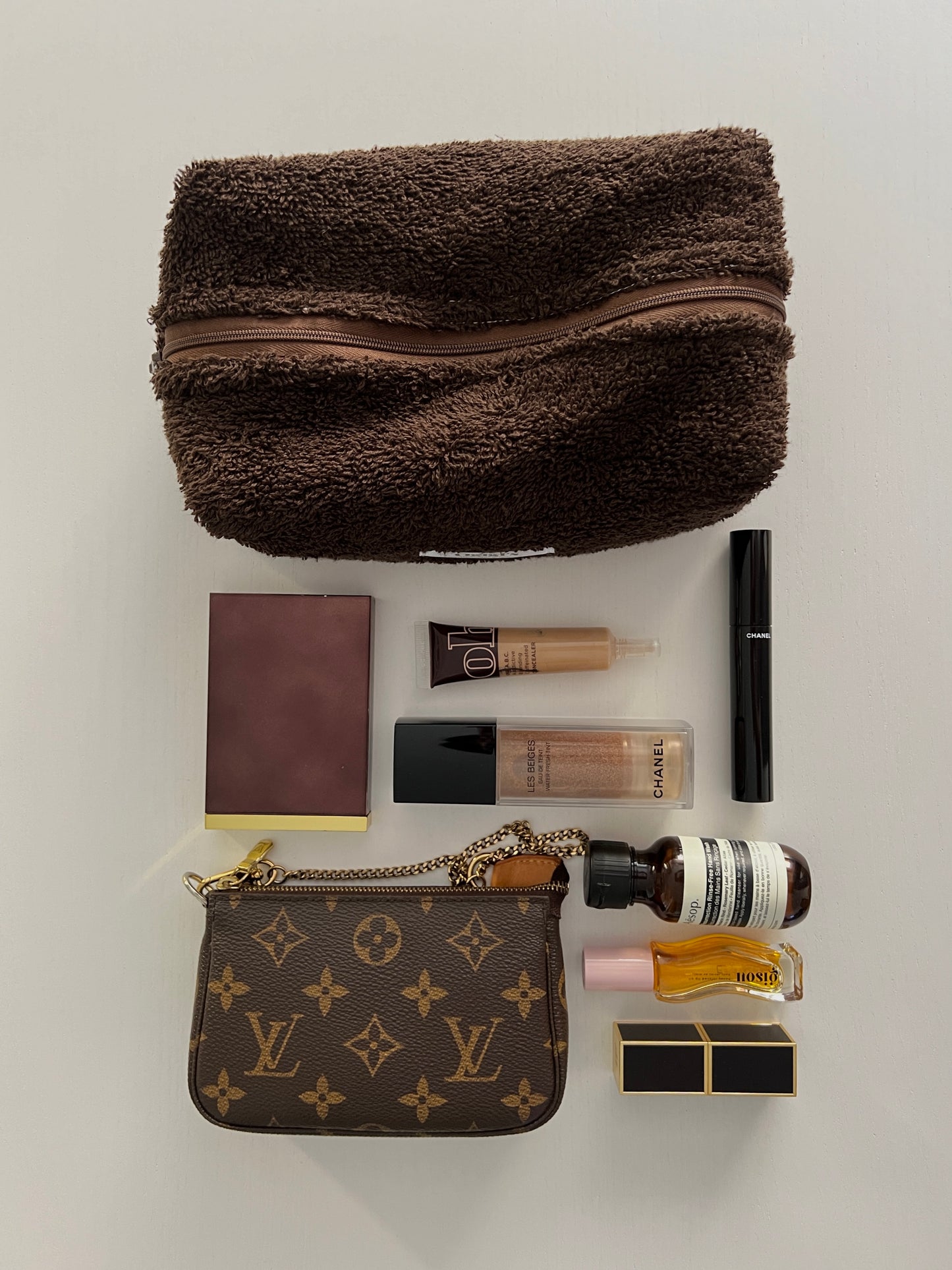 Beauty case espresso terry