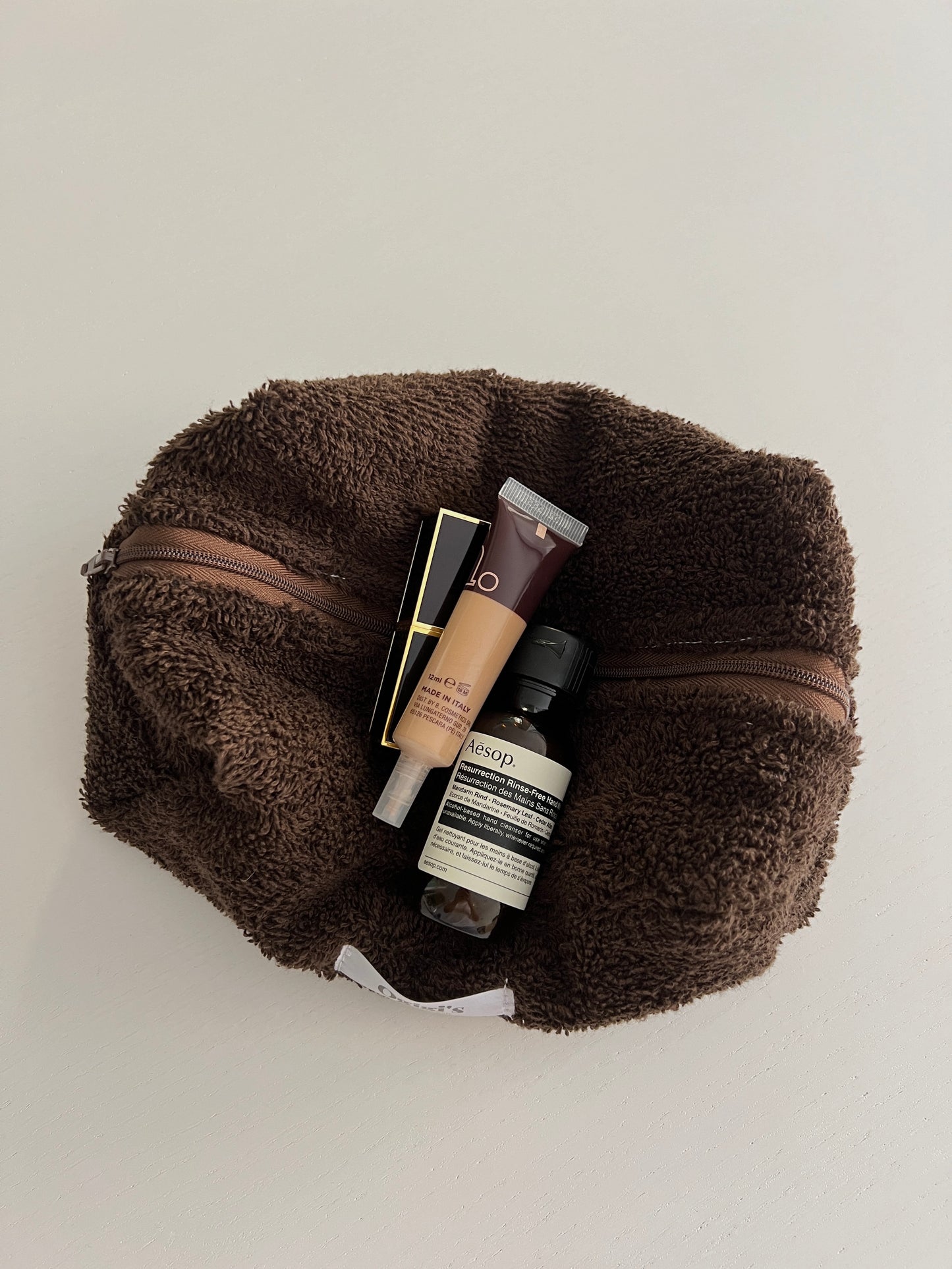 Beauty case espresso terry