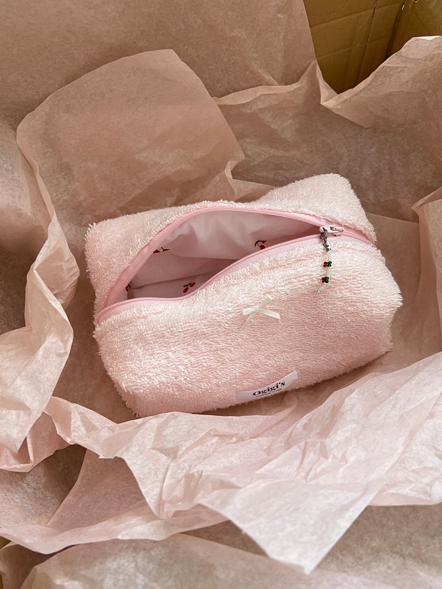 Beauty case blush pink terry