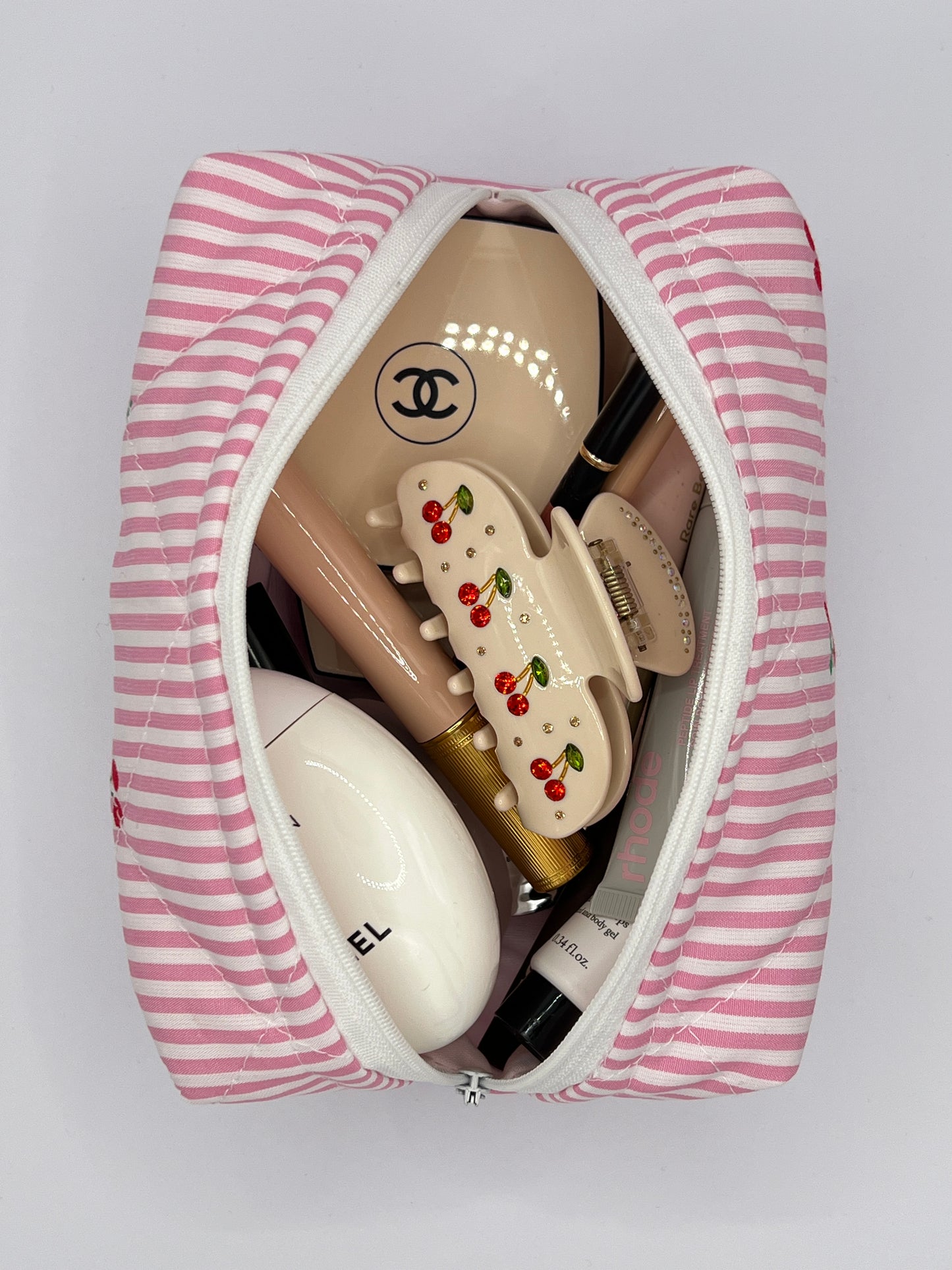 Beauty case cherry stripes