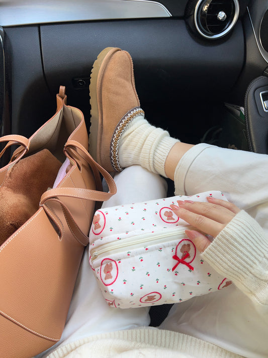 Beauty case velour crisp