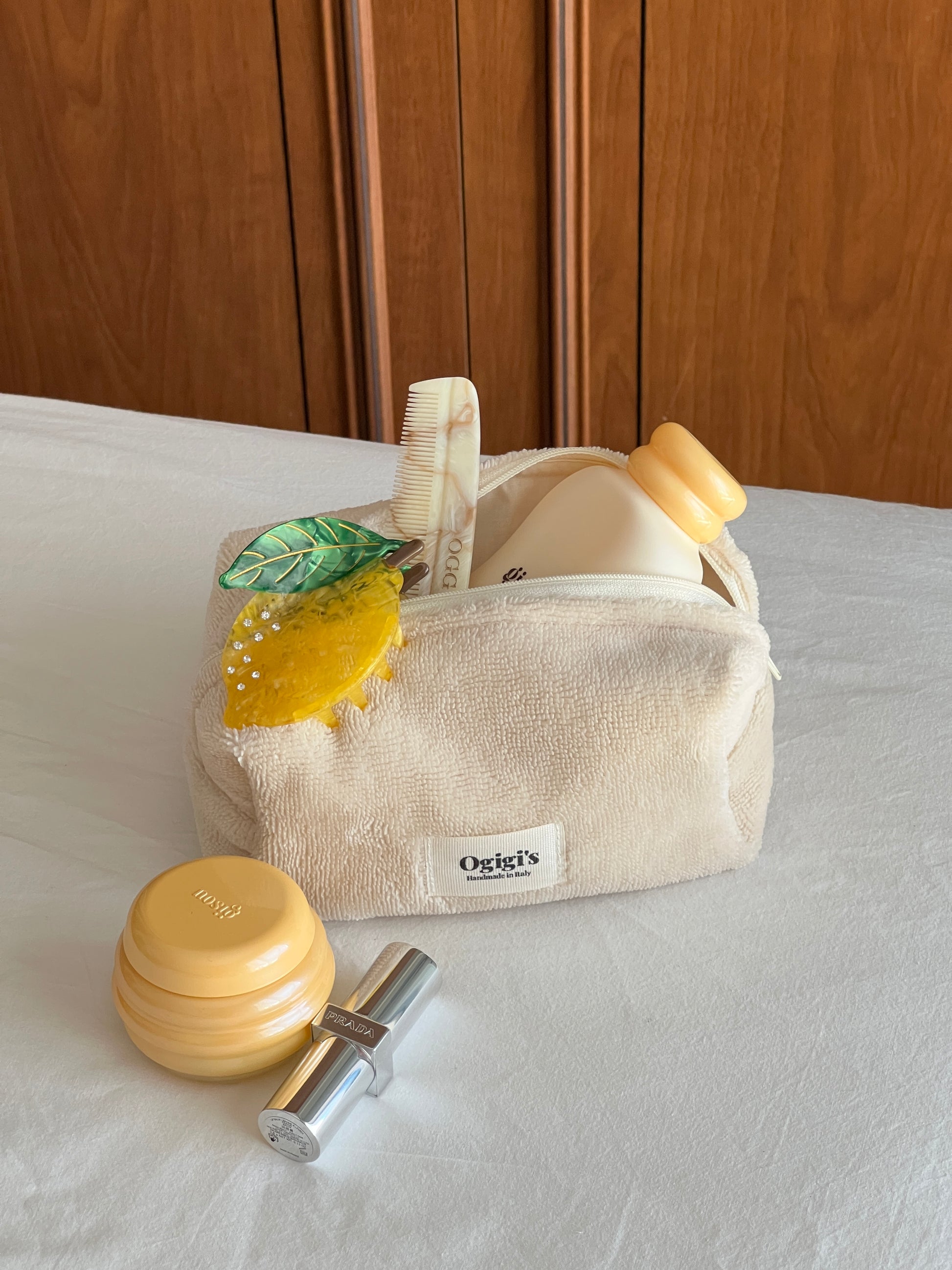 Beauty case teddy crema
