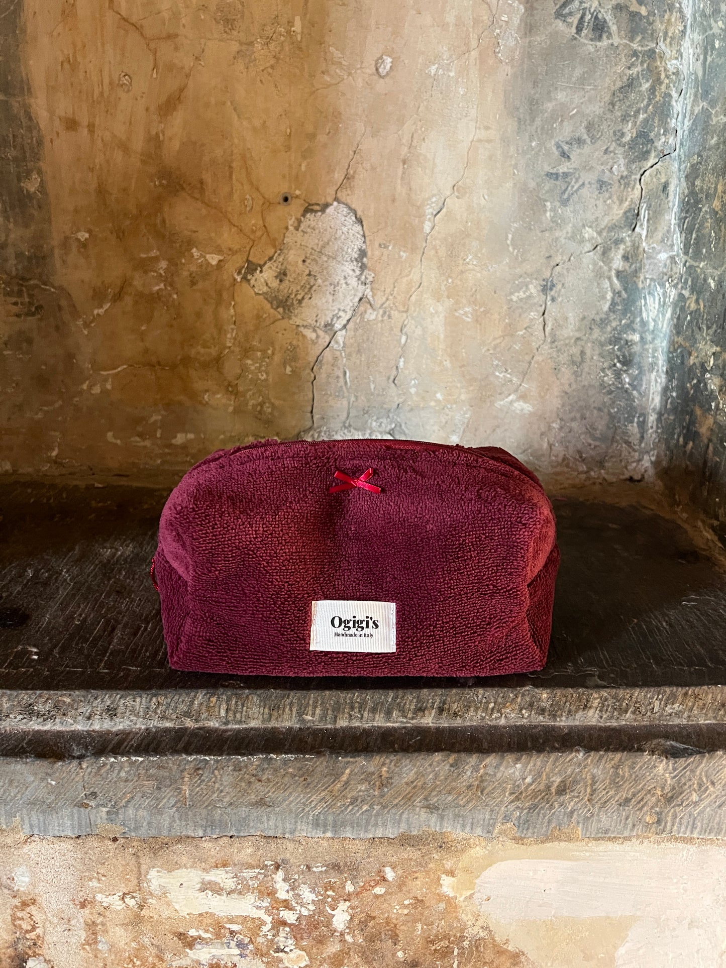 Beauty case teddy cherry red