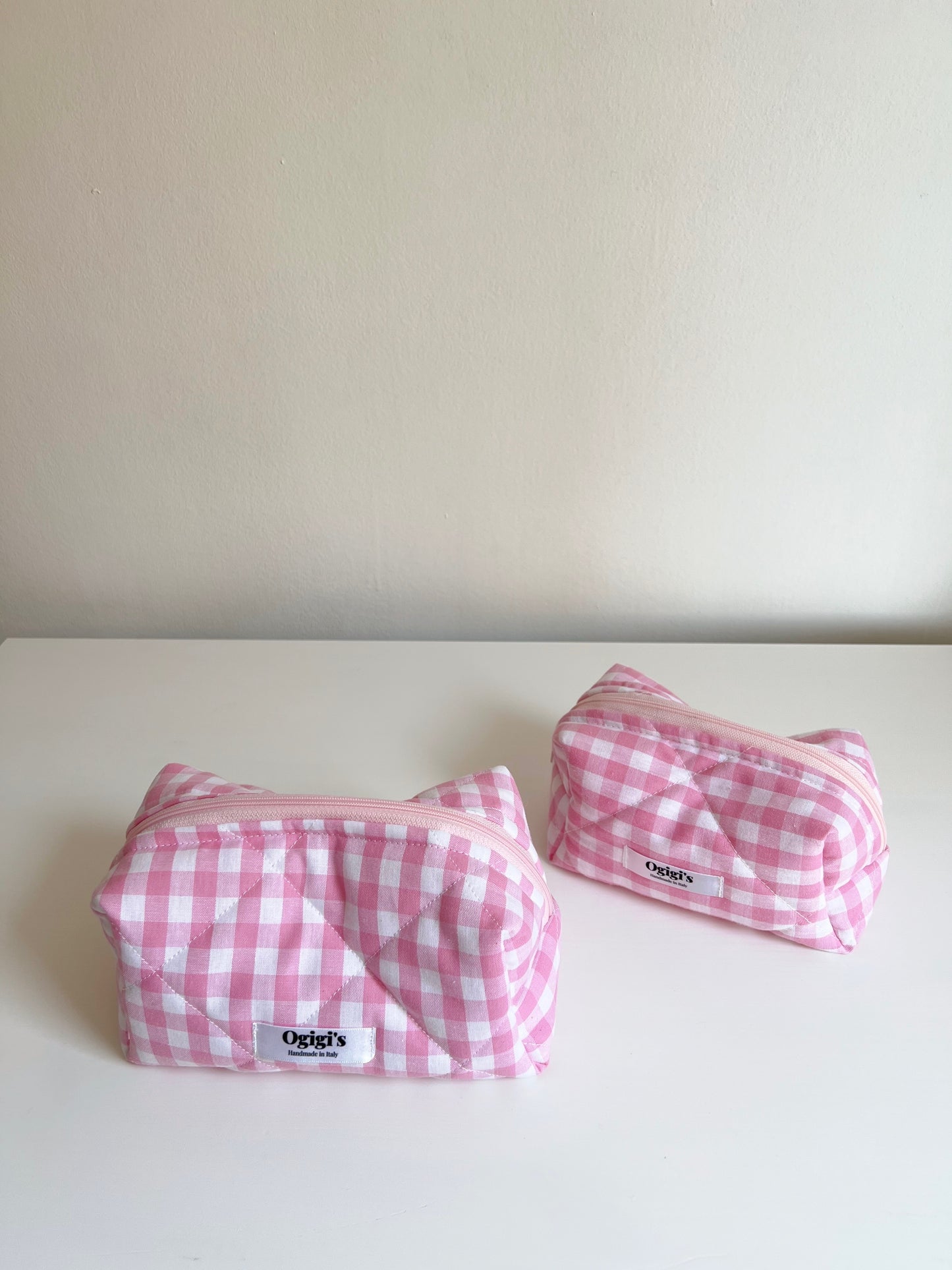 Beauty case pink gingham